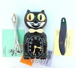 1980 Vintage Électrique Black Kit Cat Klock-kat Clock Original Moteur Rebuilt-usa