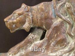 30 Art Deco Bronze Sculpture Africaine Nu Boy France Onyx Lion Cat Figure