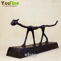 70cm Bronze Cat Statue Giacometti Bronze Sculpture Pour Décoration Maison Cadeaux D'ornement