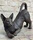 Ancien Chat En Bronze Figurine Signée Sur Base Art Déco De Chats, Sculpture Numéro De Figure Cadeau
