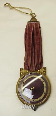 Ancienne montre ART DECO à cadran violet avec bracelet en VELVET et mouvement des années 1920