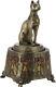 Ancient Égyptien Bastet Cat Cold Cast Bronze Boîte À Musique 13x7.60cm /5.11x3 Pouces