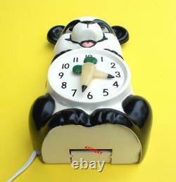 Antique 50s Cat Panda-kit Allied Klock-kat Clock-electric-original-vintage-works