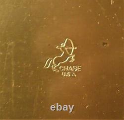 Antique Art Deco Sign Chase Cuivre & Laiton Industriel Porte Chat Kitten Portes Stop