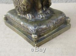 Antique Rare Art Déco Bronze 1920 Statue / Figure Cat