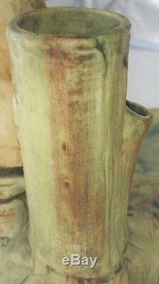 Antiquité Us Weller Woodcraft Muskota Art Déco Chat Bol De Poisson / Porte-plante A927