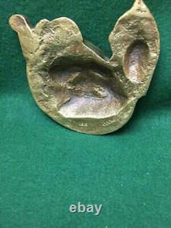 Art Deco Cat, Bronze Signe Statue Iris Cooke Rare 1,3 KG