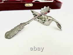 Art Déco Chat Chien Lapin Swan Couverts Couteau Repos Reproduction Christofle Gallia