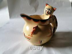 Art Déco Myott Cat & Mouse Globe Jug Cat Handle Very Rare