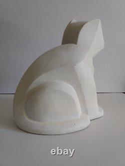 Austin Productions Sculpture De Chat Cubiste Par Karin Swildens 1989