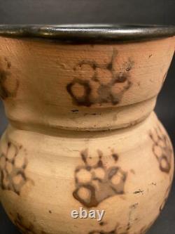 Authentique Kentucky Cats Paw Stoneware Pitcher Bell City Pottery Handmade Pre1940