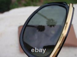 B&l Ray-ban 5 Olympien Black Gold Green Glass Bausch Lomb Cat Eye Art Deco Dekko