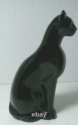 Baccarat Crystal Black Cat 6 Figurine Made France