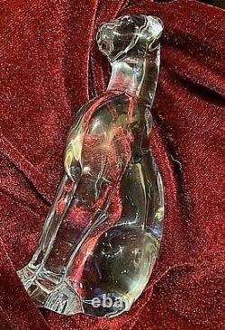Baccarat Crystal Cat Figurine Chat Égyptien 2601087. Élégant. 6.25