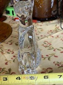 Baccarat Crystal Cat Figurine Chat Égyptien. Élégant. 6,25