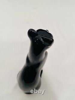Baccarat French Crystal Black Cat Figurine Egyptienne Art Déco Verre Poids Du Papier