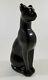 Baccarat Retraité Noir Égyptien Cristal Cat Figurine De Collection 6 3/8 # 768