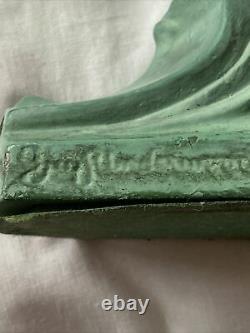 Bermondsey Blue Glass Fish Art Deco Waves Signé Guy Underwood 1933 Paperweight