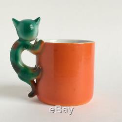 Beyer & Bock C. 1920 Art Déco Coupe Du Manche De Chat Tasse Excellente