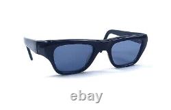 Blue 50s Cat Eye Sanglasses Vintage Original France Morel Black Shades Very Rare