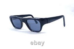 Blue 50s Cat Eye Sanglasses Vintage Original France Morel Black Shades Very Rare