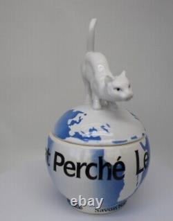 Boîte Art Déco Style Bijoux Figurine Powder Box Cat Wildlife Art Nouveau Style Po