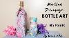 Bouteille Art Marbré Decoupage Décoration Idée Bouteille De Vin Artisanat Art Et Artisanat