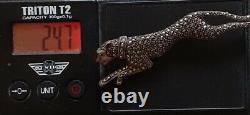 Broche de broche figurative de chat guépard Art Déco vintage en argent sterling fin avec marcasites