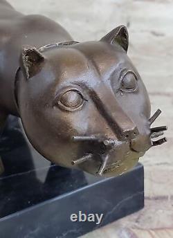 Bronze Sculpture Botero Cat Gato Feline Animal Art Deco Statue Figurine