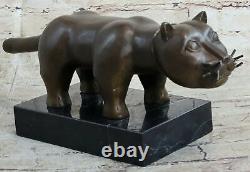 Bronze Sculpture Botero Cat Gato Feline Animal Art Deco Statue Figurine Vente