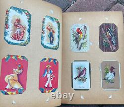 Cartes à jouer vintage Art Déco des années 1930-50 Chevaux Chien Chat Indiens Collection Album