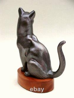 Cat Bronze Sculpture De L'auteur Limitée Quantité 1/9 Certificat D'authenticité