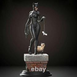 Catwoman avec chat Figurine 3D à imprimer non peinte Modèle GK Kit vierge Nouveau en stock