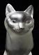 Chat Assis En Cristal Givré Lalique Abîmé Avec Doigts Manquants, Mais Élégant Tel Quel 6.25lb