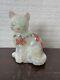 Chat En Verre Opalescent Fenton, Peint à La Main, Signé, Vignes De Cœurs, Saint-valentin