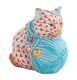 Chaton Joueur Herend Avec De La Laine (or 24 Carats) Nouveau Chat En Porcelaine Menthe