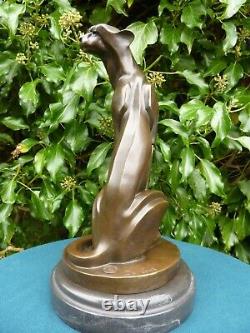 Chaud Cast Bronze Statue Statue Animal Sculpture Cubiste Figurine De Chat