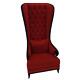 Christopher Guy Majestic Chaise Haute Arrière Velvet Wing Chaise Red Accent