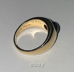 Chrysoberyl Cats Eye Ring 14k Gold, J. E. Caldwell & Co, Vintage 1930 (rr1-h)