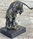 Collection De Grands Félins Jaguar Panther Leopard Cougar Artwork Bronze Statue Art Deco