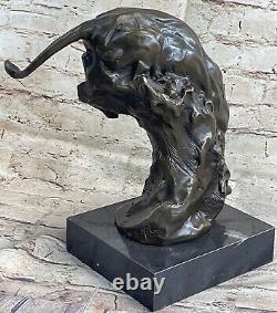 Collection de grands félins Jaguar Panther Leopard Cougar Artwork Bronze Statue Art Deco