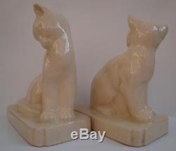 Craquelé Art Déco Porcelaine Art Nouveau Style De Faune Cat Figurine Boo