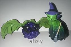 Cultivé à la maison Enesco Blackberry Bat & Gourd Witch Cat - #4017516 & #4017525 - EUC