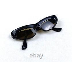 Cute 50s Sanglasses Vinture Cat-eyes Brown Lens Gold Logo Italie Made