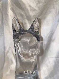 Daum Grand Cristal Kitty Cat Art Déco Moderniste Figure