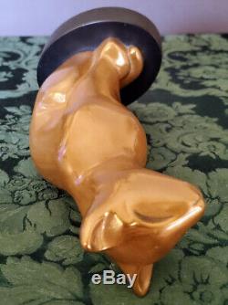 Dewitt Style Art Déco Bronze Cat Début Des Années 60 Perfect 1 Et Seul Propriétaire Depuis Nouveau-fine