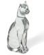 Figurine/presse-papier Égyptien Chat Baccarat 6,25 En Cristal Transparent Vintage France
