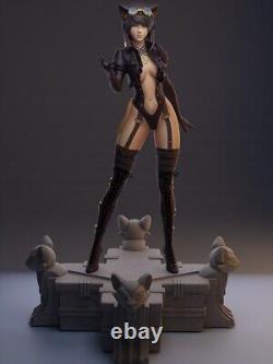 Femme Chat Steampunk Modèle de Figurine en 3D à Imprimer Non Peint Kit Blanc GK Nouveau en Stock