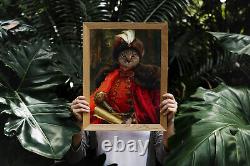 Femme Pet Portrait Pet Art Drôle Chien Chat Portrait Regal Pet Loss Canvas Cadeau