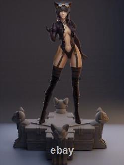 Femme chat Steampunk Modèle de figurine 3D à imprimer non peinte GK Kit vierge Nouveau en stock